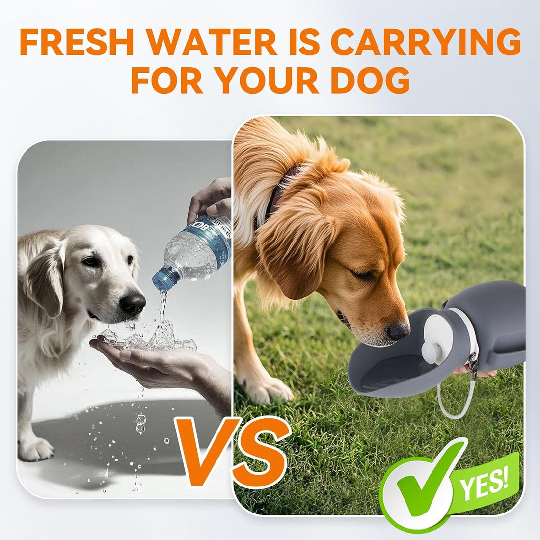 Billionchains Dog Water Bottle 27 OZ Large Capacity Dog Travel Water