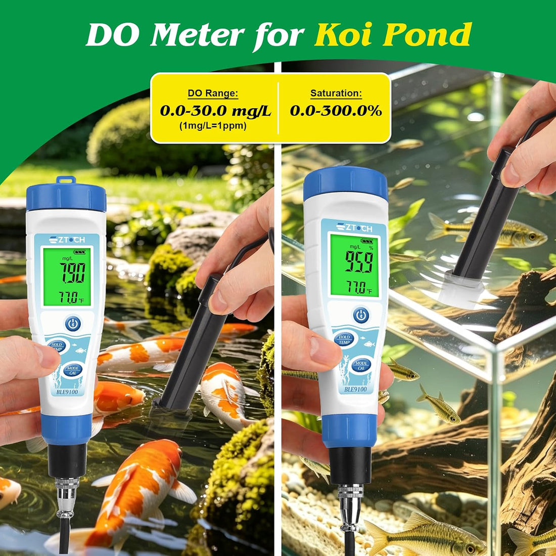 Dissolved Oxygen Meter Pond Oxygen Meter Water, Aquarium Do Meter