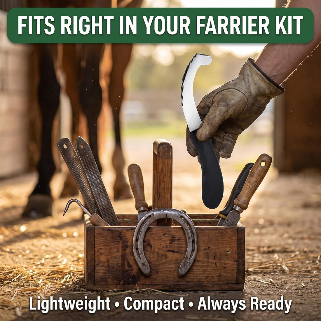 Pro Farrier Grooming Bugs Bot Knife– Stainless Steel Blade