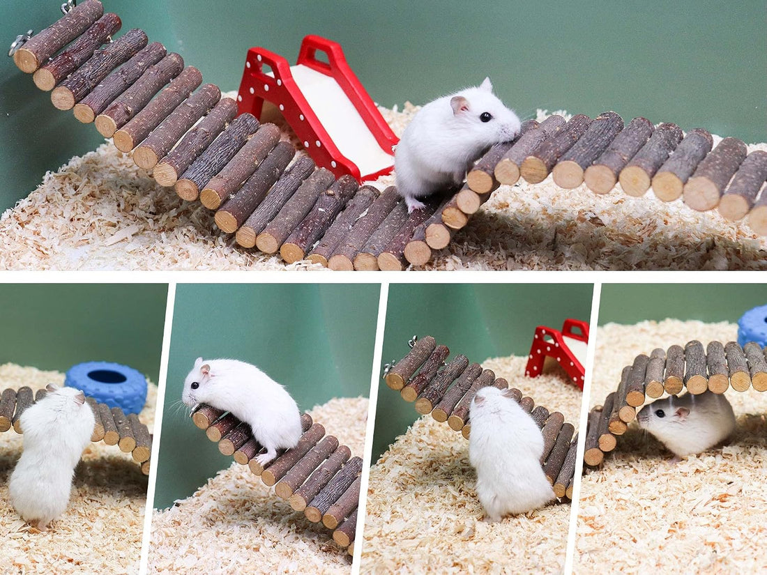 Rat Ladder Bridge, Wooden Hamster Climbing Ladder Toy