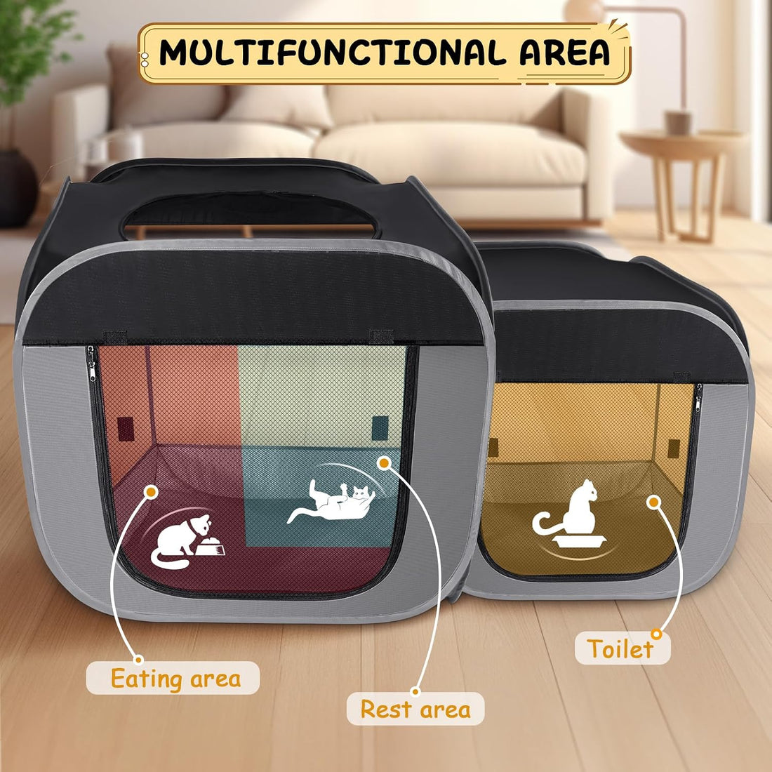 Tailtastic Large Cat Playpen with Separate Areas,Outdoo&Indoor Cat