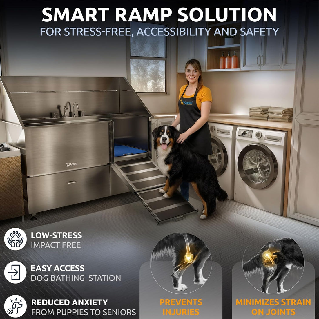 Professional Dog Washing Station 304 Stainless Steel Pets Grooming Tub