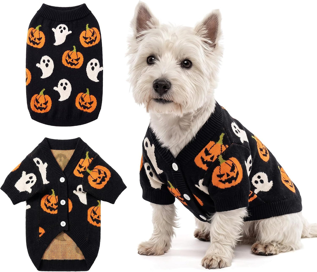Dog Halloween Sweater Dog Soft Warm Clothes Outfit Halloween Costumes