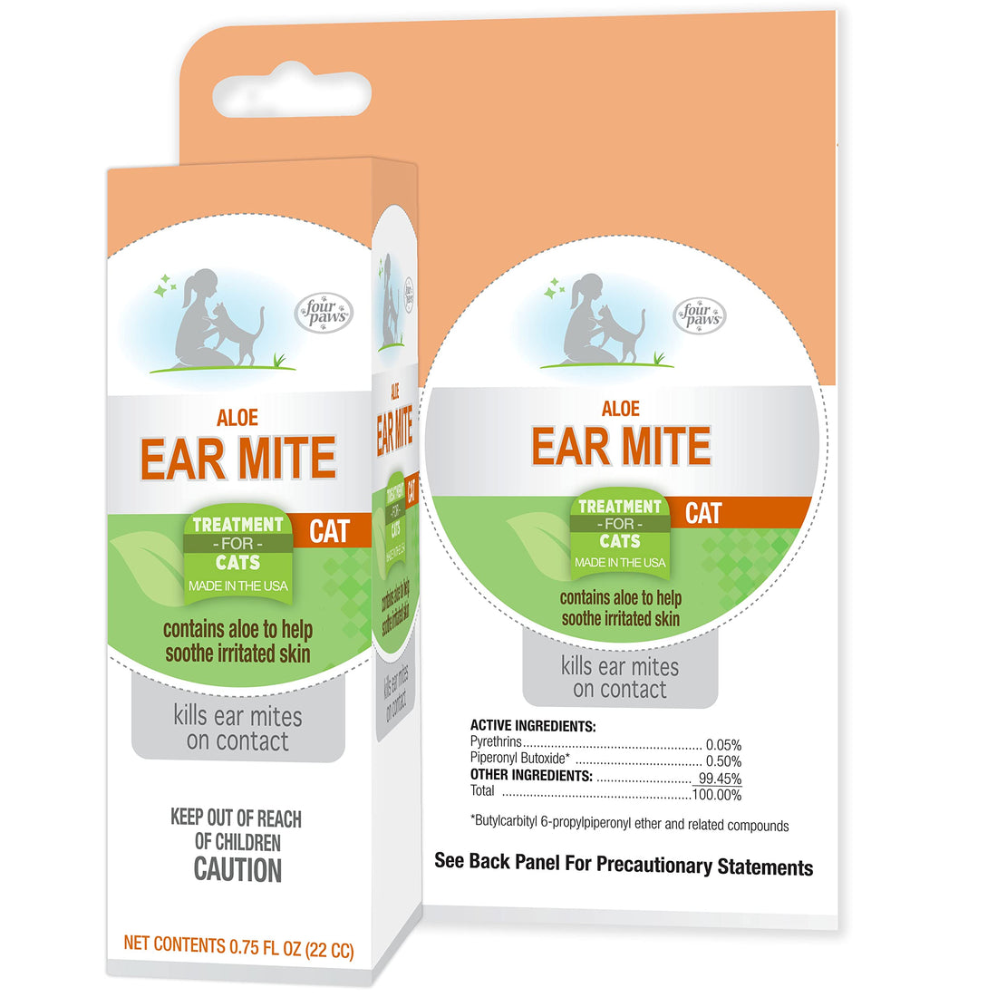 Four Paws Healthy Promise Soothing Aloe Ear Mite Remedy Solution
