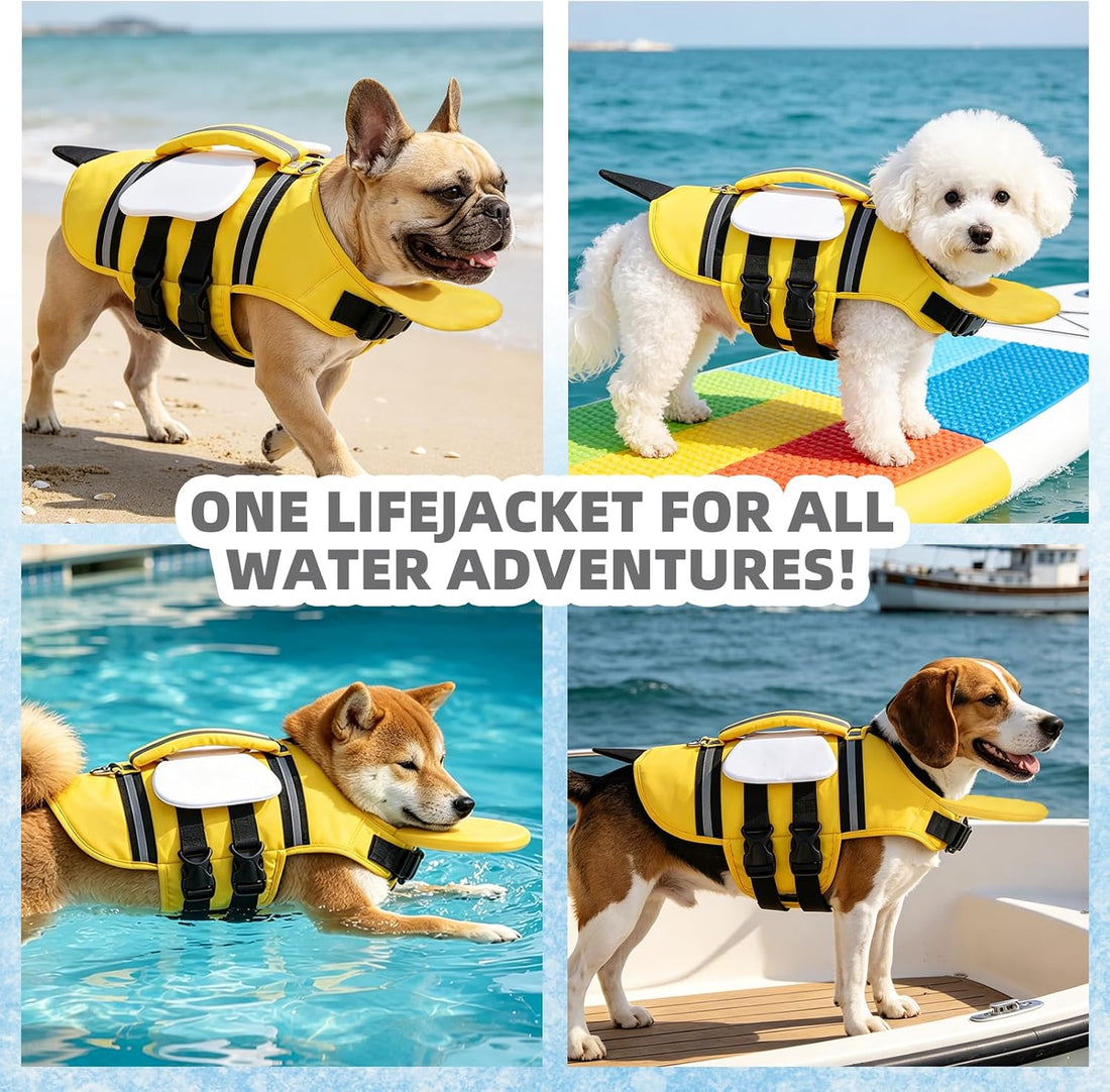 KOOLTAIL Dog Life Jacket, Cute Bee Front Float Dog Life Vest