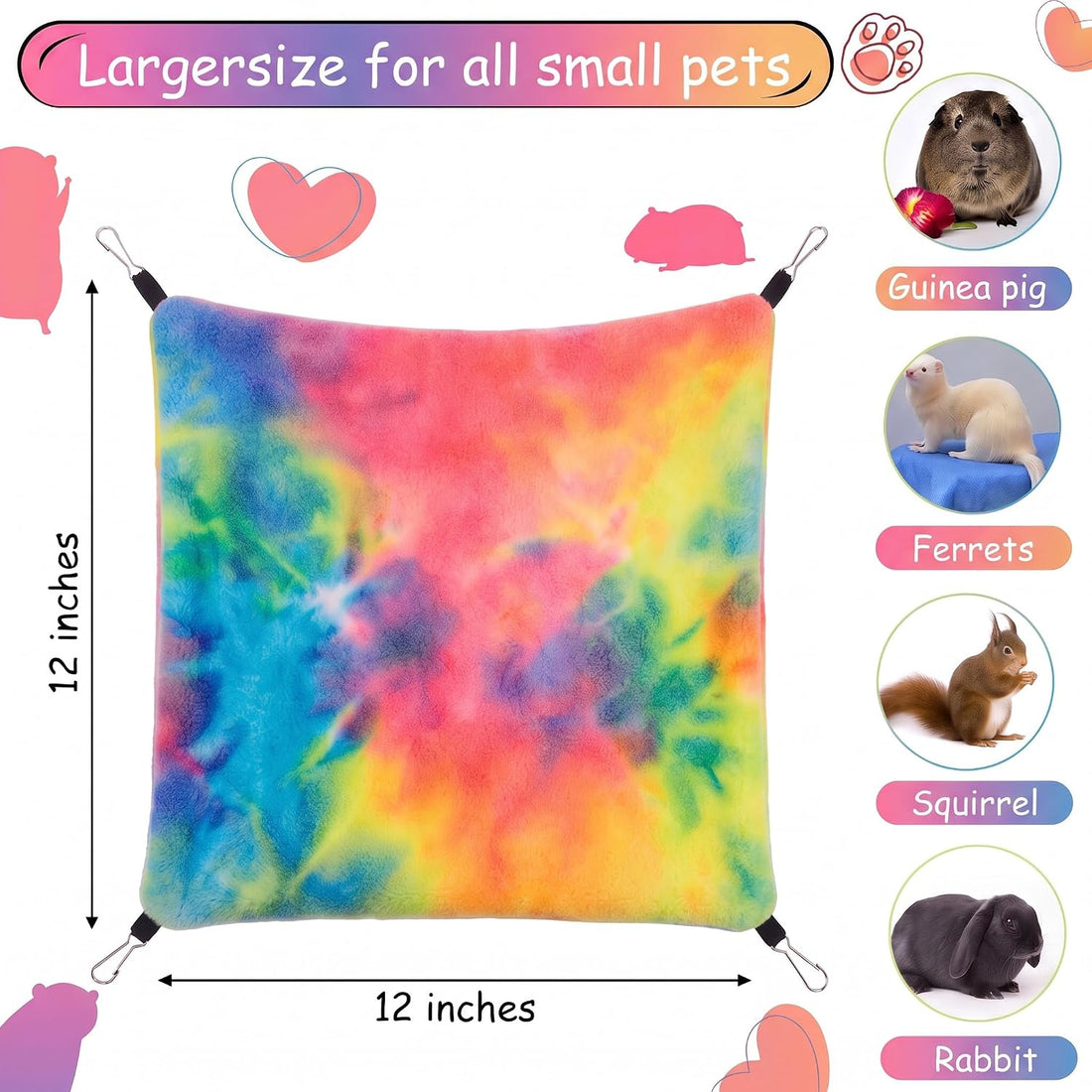 2Pcs Guinea Pig Snuggle Sack & Guinea Pig Hammock
