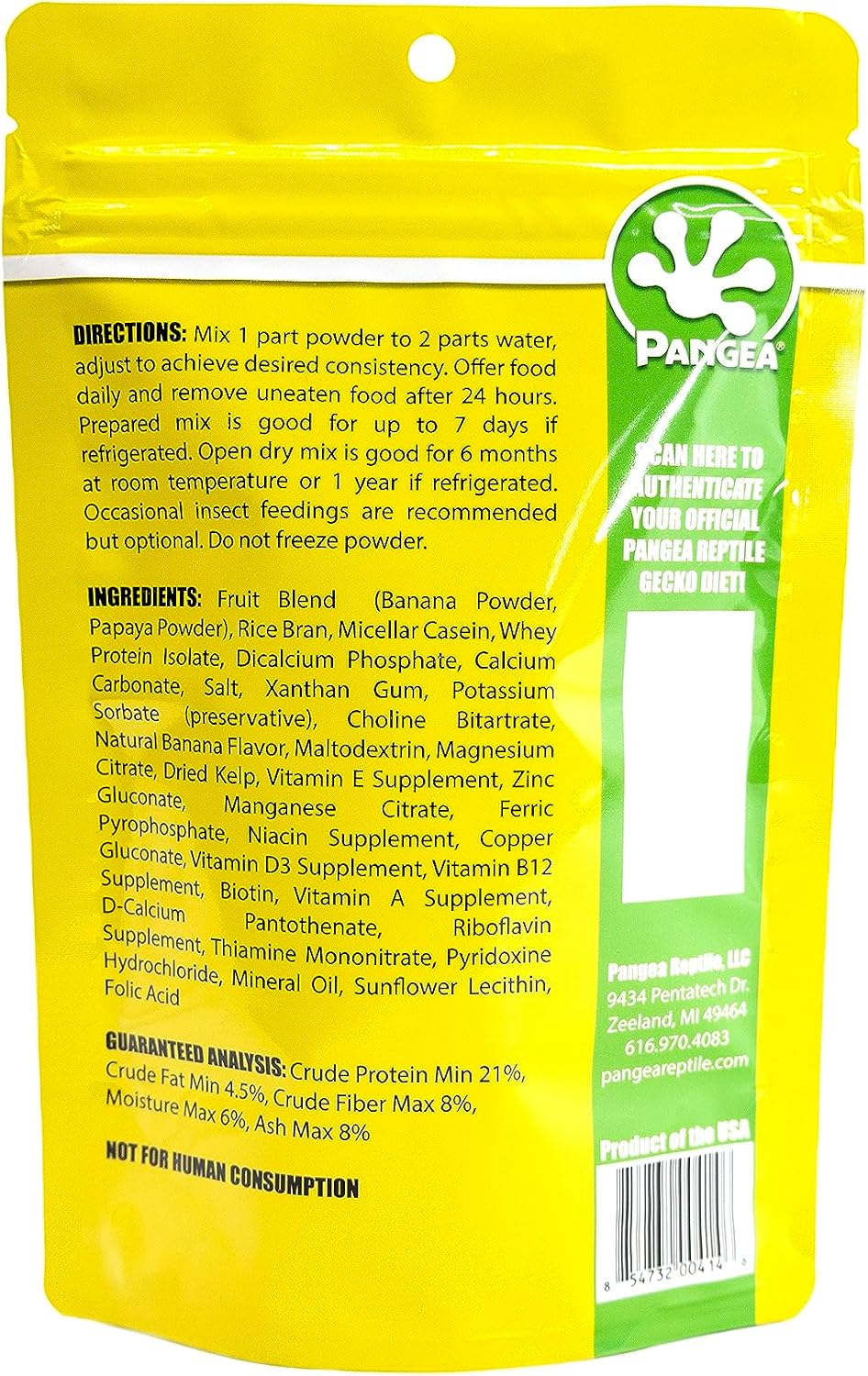 Pangea Gecko Diet with Papaya, 8oz