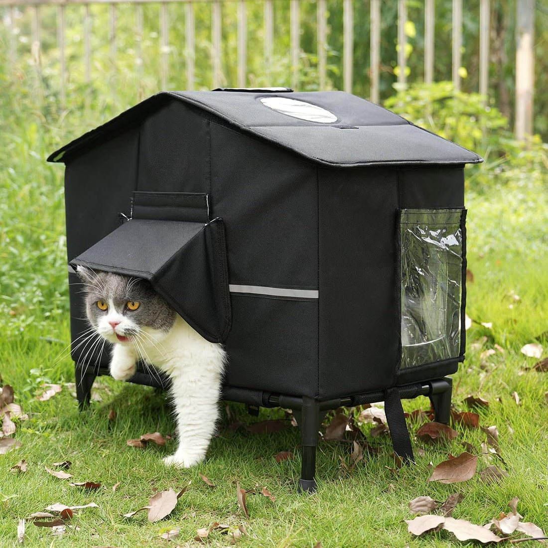 Veehoo Outdoor Heated Cat House Weatherproof