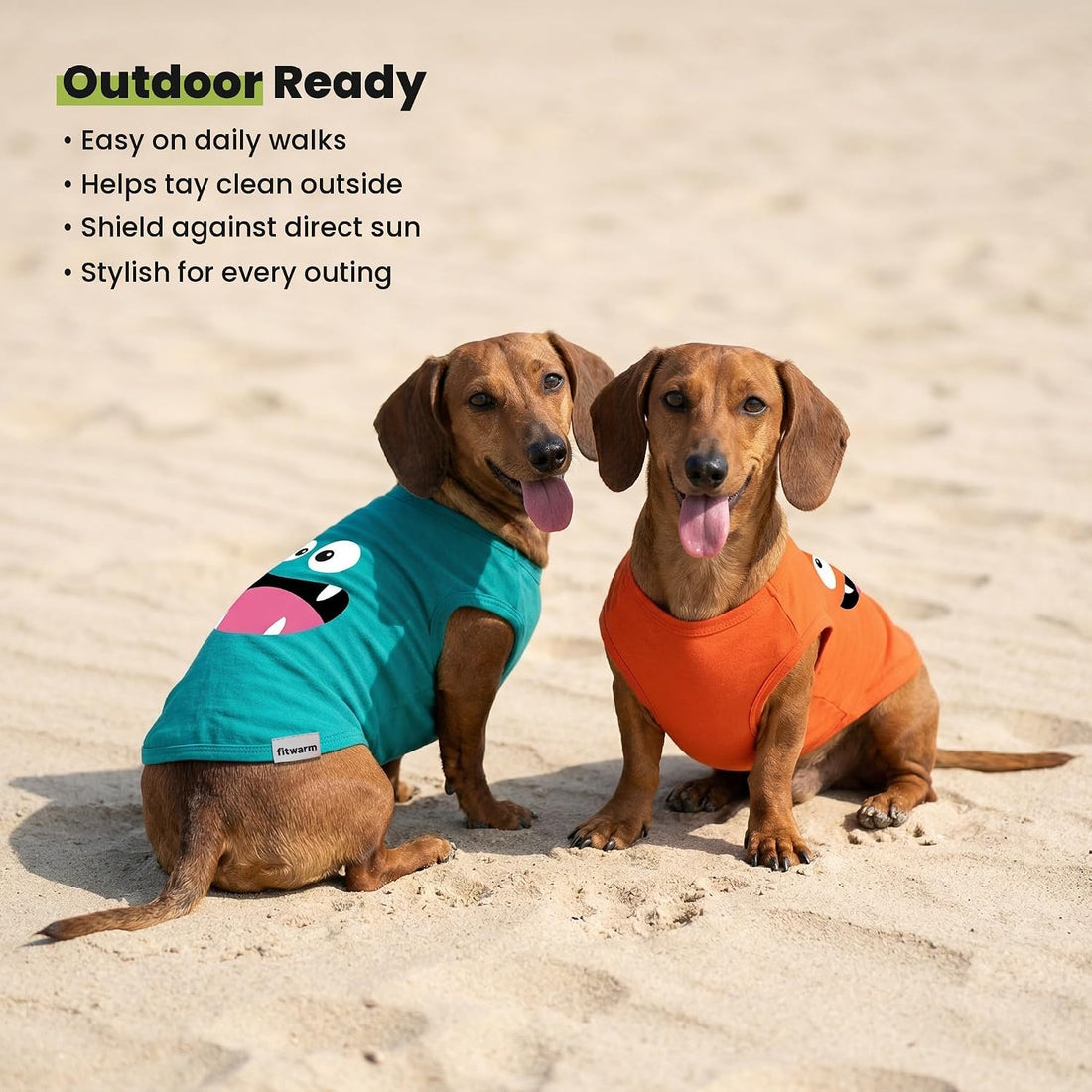 Fitwarm 3 Pack Monster Dog Shirt, Lightweight Funny Dog Tshirt