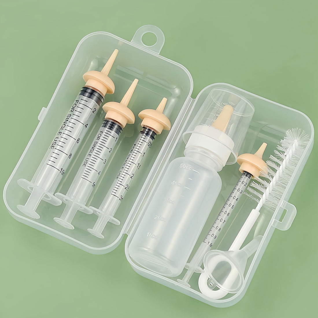 Pet Nursing Kit, Kitten Bottle Feeding Set with Nursing Nipples