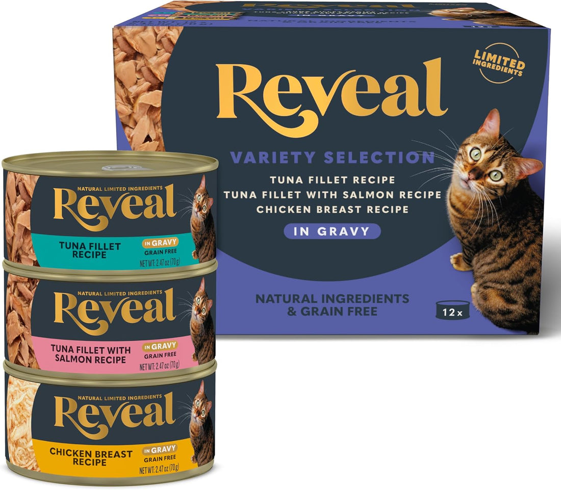 Reveal Fish & Chicken Variety in Gravy Wet Cat Food 12-Pack 2.47 oz