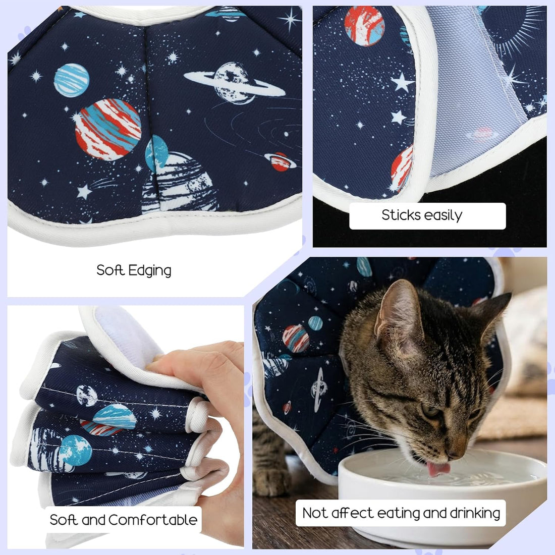 Cat Cone Collar Soft, Adjustable Cat Donut Collar for Cats to Stop
