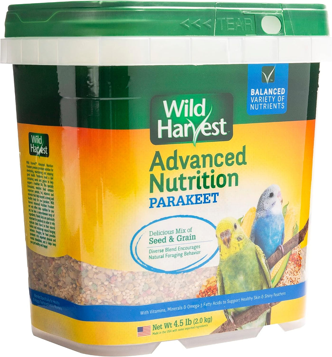 Wild Harvest Advanced Nutrition Diet For Parakeets 4.5 Pounds