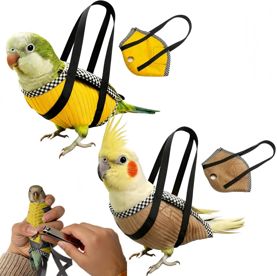 2Pcs Portable Bird Carrier Bag