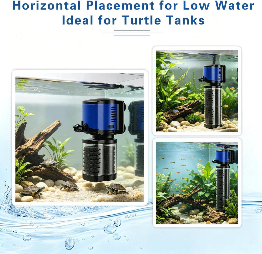 COOSPIDER Aquarium Filter 260GPH Fish Tank Filter for 30-75 Gallon