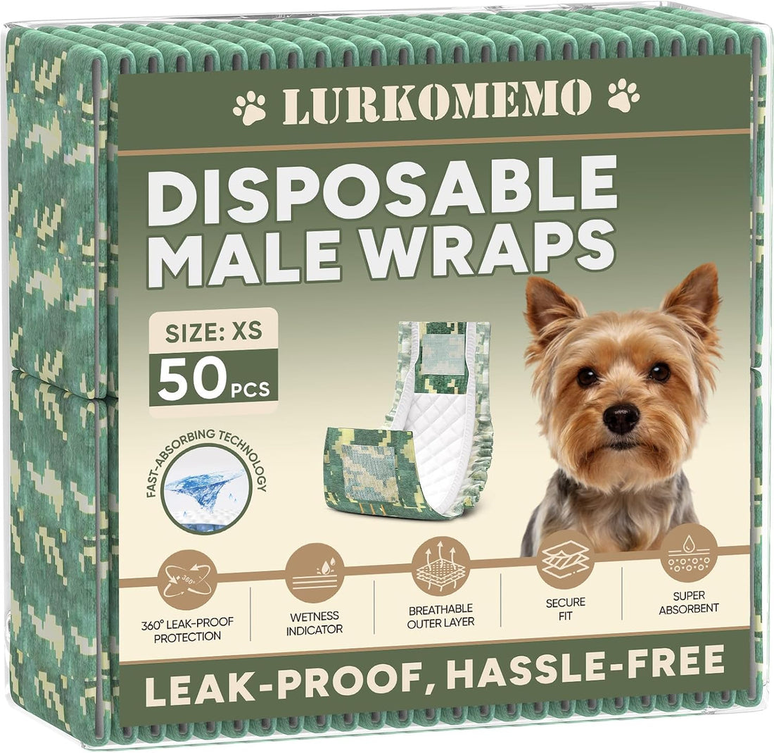 Disposable Dog Diapers Male 50Ct
