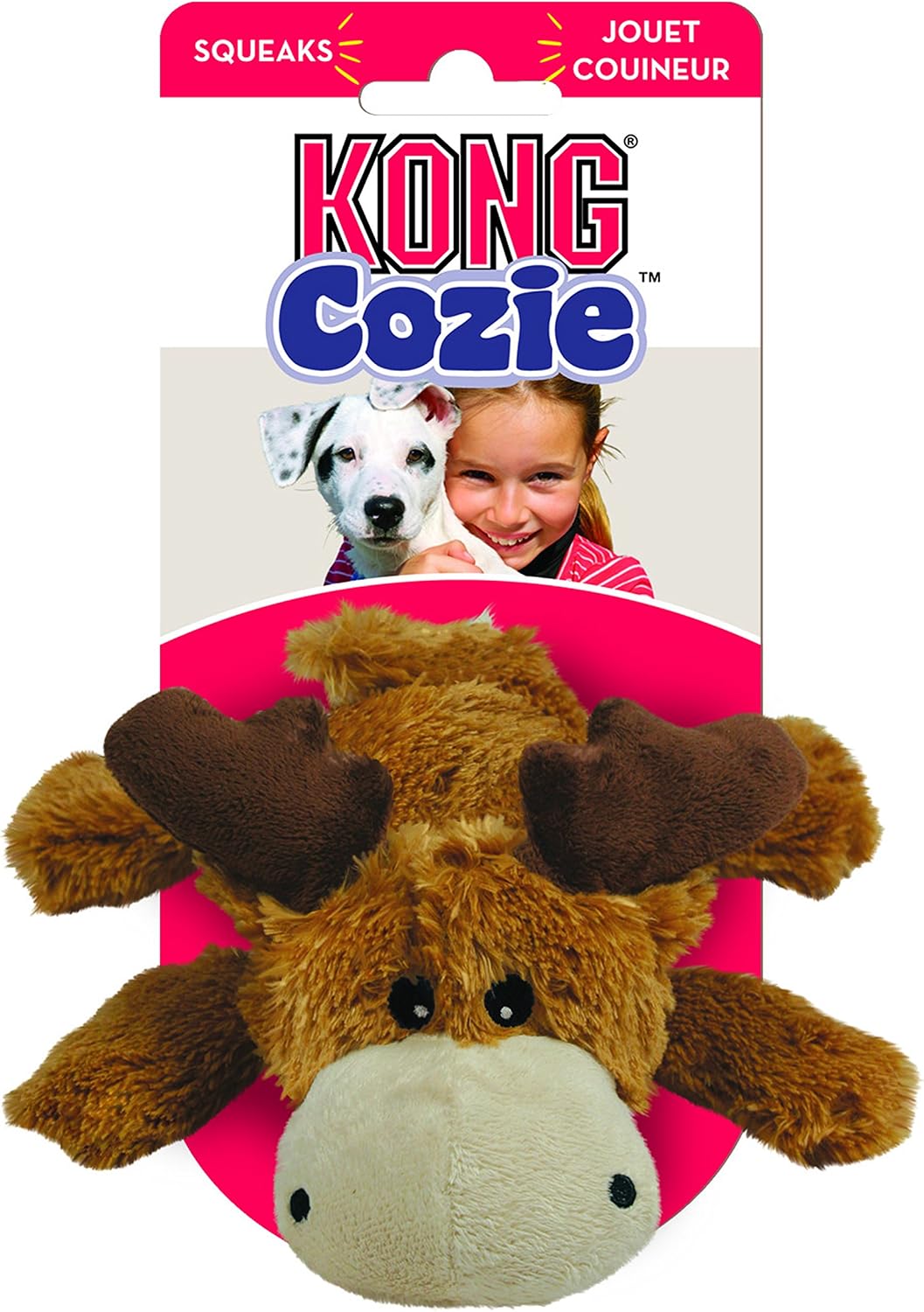 KONG Cozie Marvin Moose Plush Dog Toy, for Small/Medium Dogs