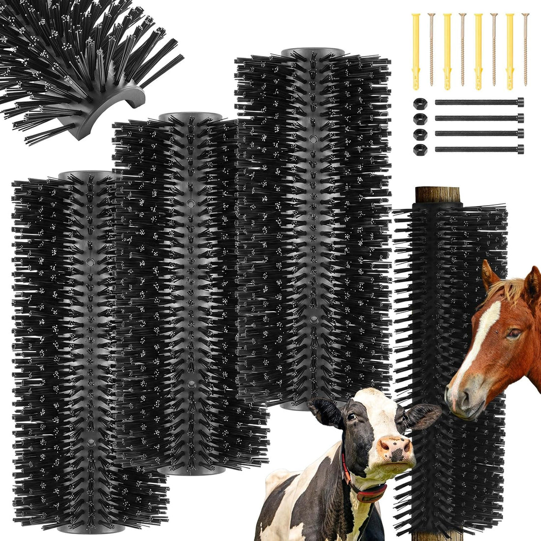 3 Pack Livestock Scratching Brush