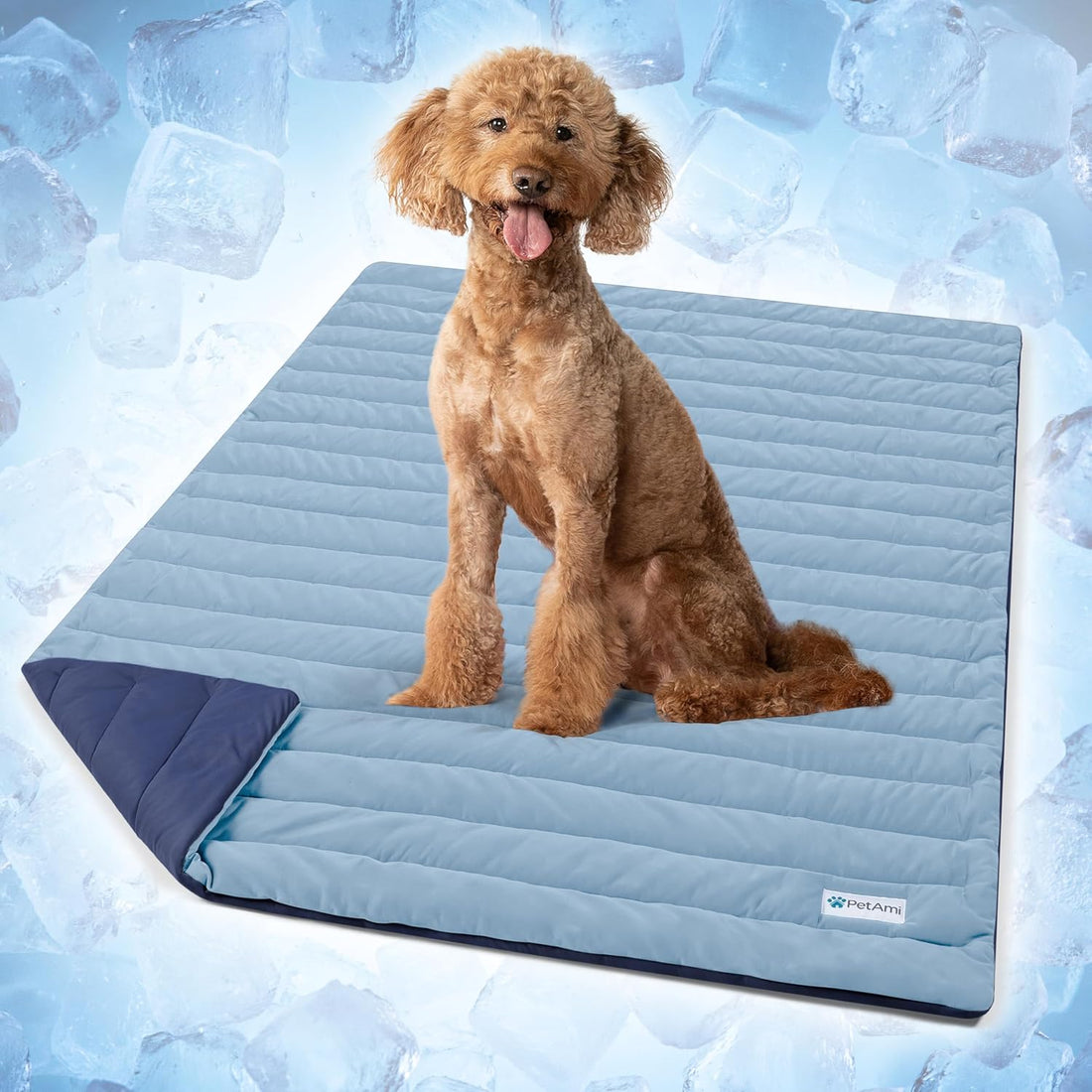 PetAmi Dog Cooling Mat Blanket Pet Pad for Small Medium Cat, Small