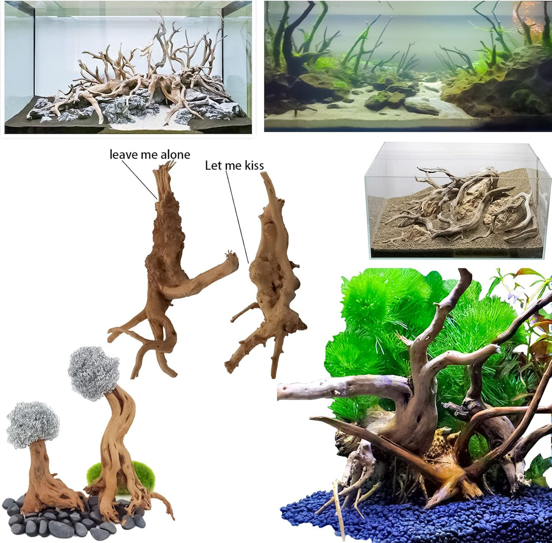 Vmiapxo 8-Pack Natural Driftwood, Sinkable Spider Wood