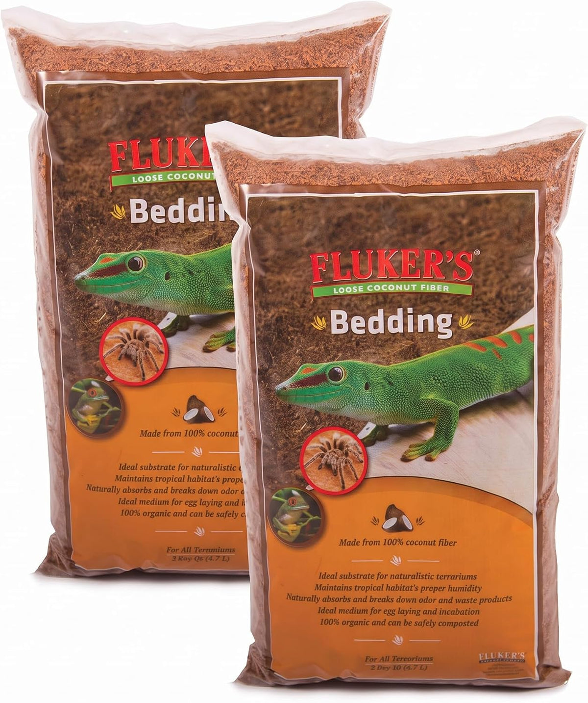 Fluker's Loose Coconut Fiber Bedding for Reptiles and Arachnids, 5QT