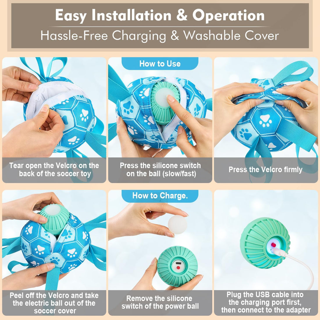 Interactive Dog Toys Dog Soccer Ball to Keep Them Busy