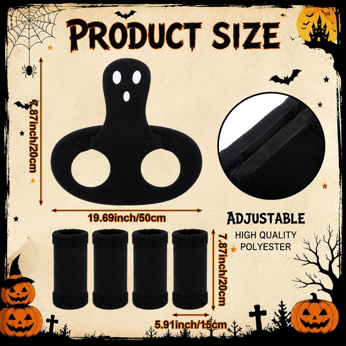 Dansydaisy 5 Pack Horse Halloween Ghost Costume Accessory Set