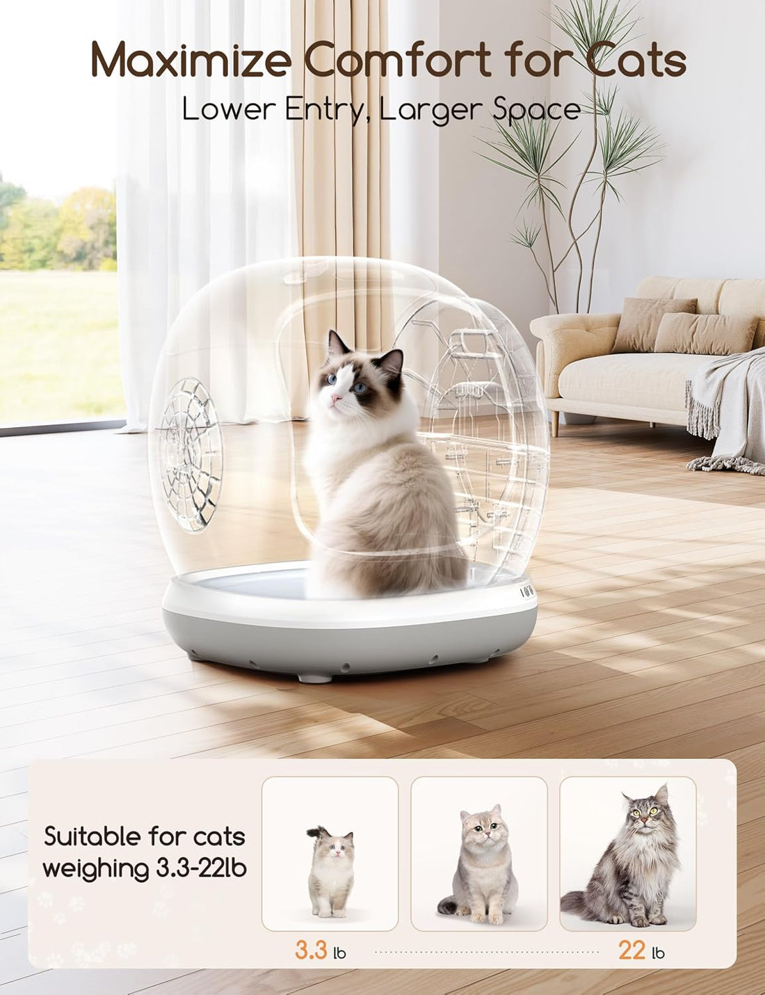 Meowant 75L Extra Large Automatic Litter Box Self Cleaning