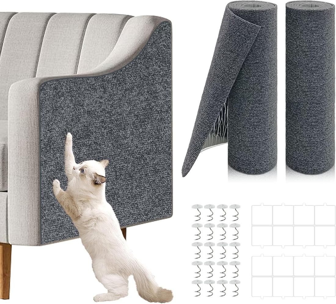 2 Pcs Self-Adhesive Cat Scratch Mat, Cat Scratch Furniture Protector