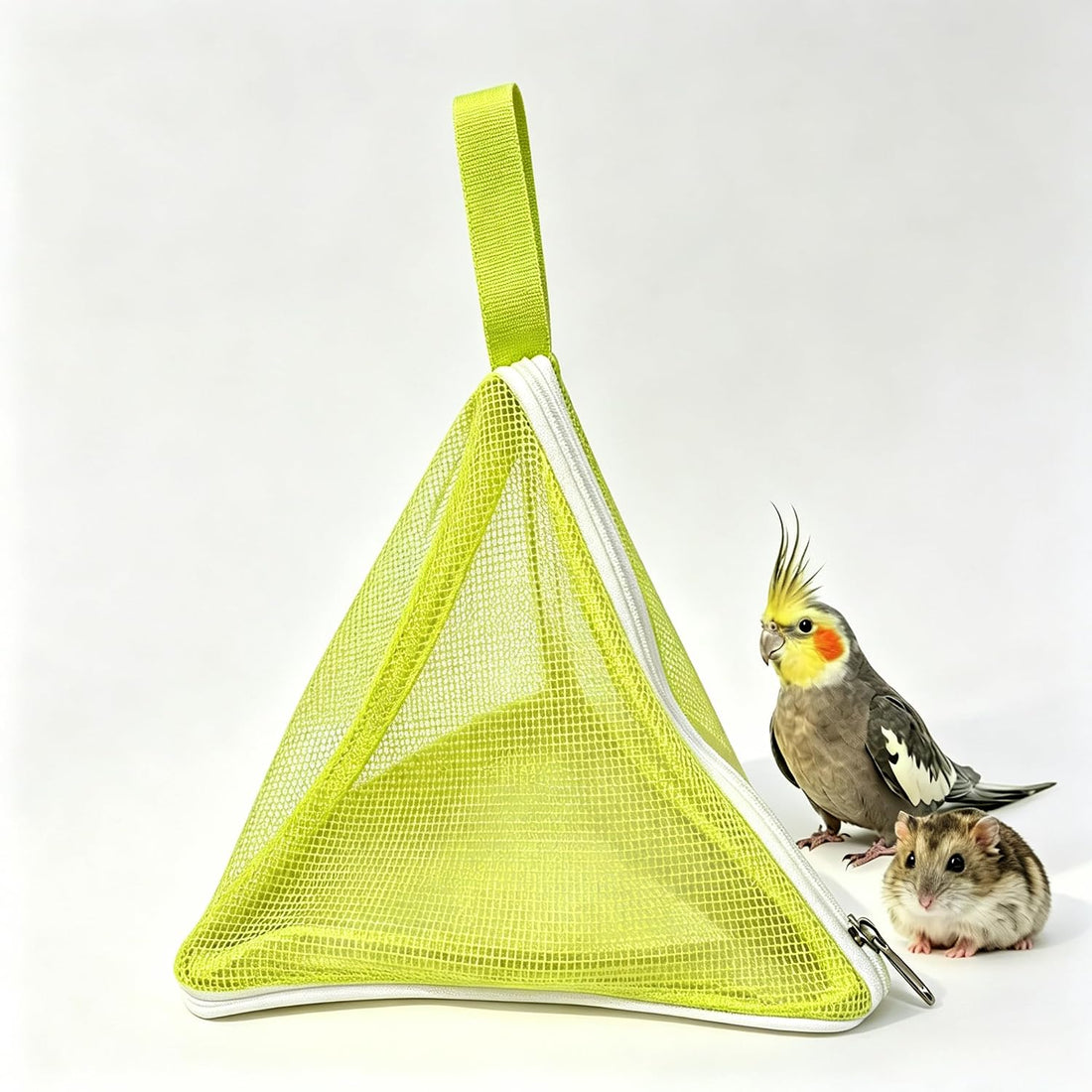 Portable Bird Carrier & Parrot Travel Bag with Hanging Loop and Zipper