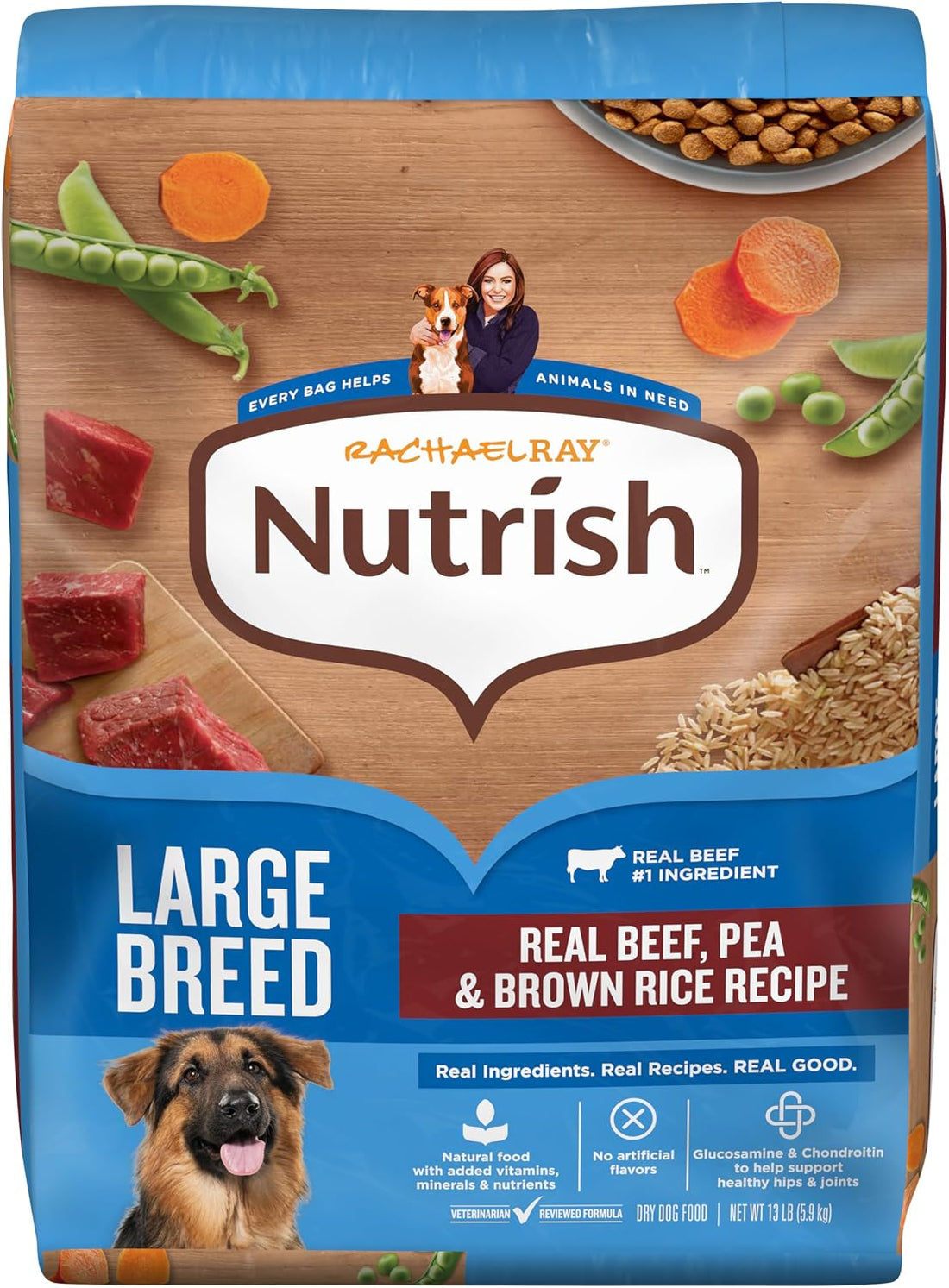 Nutrish Large Breed Dry Dog Food with Beef, 40 lb. Bag (Rachael Ray)