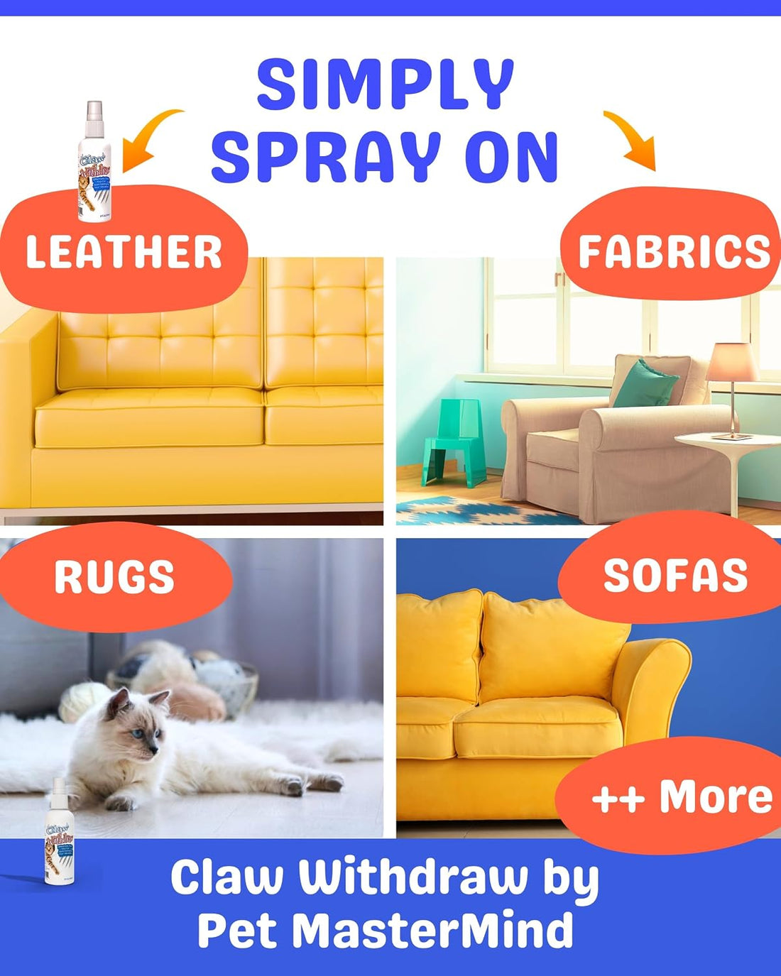Pet MasterMind Claw Withdraw Cat Scratch Deterrent Spray
