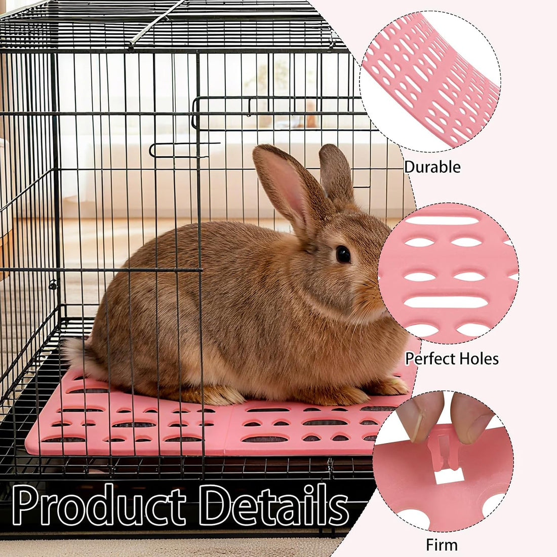 18 Pack Plastic Rabbit Cage Mat