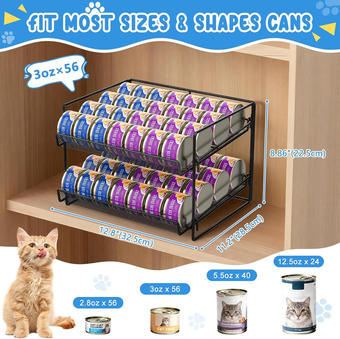 Cat Food Can Organizer, Can Organizer for Pantry