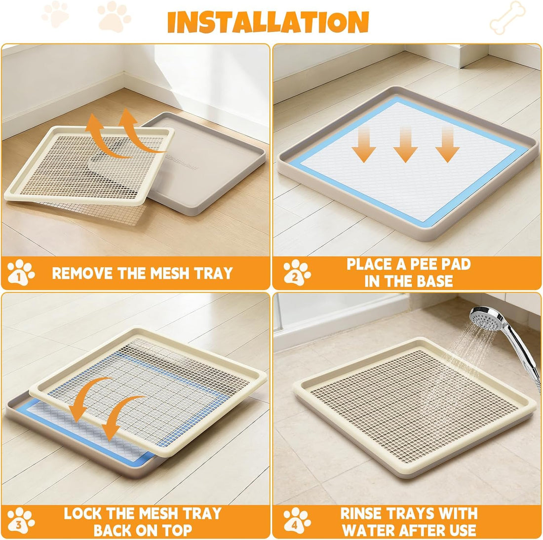 Dog Pee Pad Holder for Small and Medium Dogs