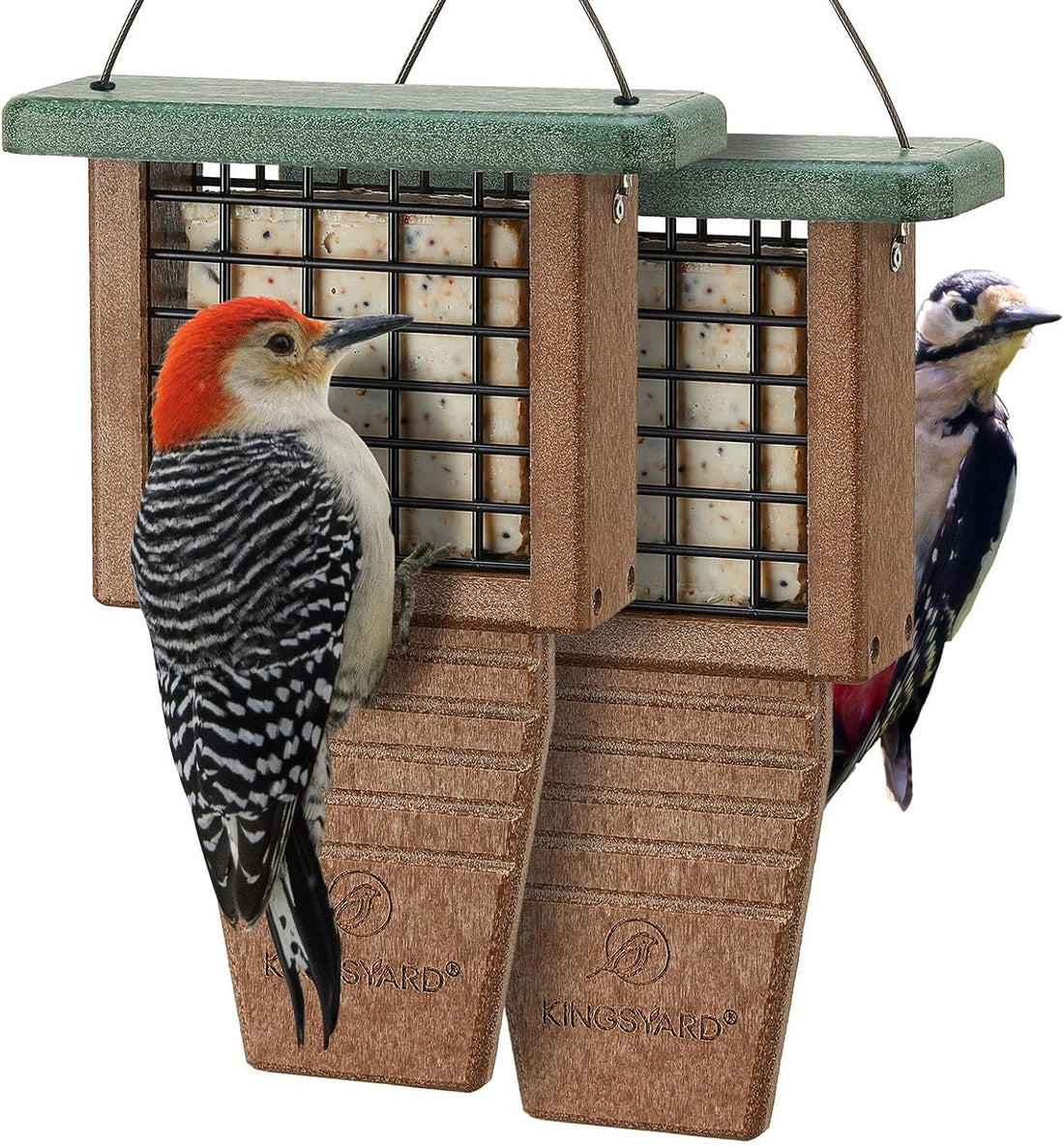Kingsyard Suet Bird Feeder with Tail-Prop