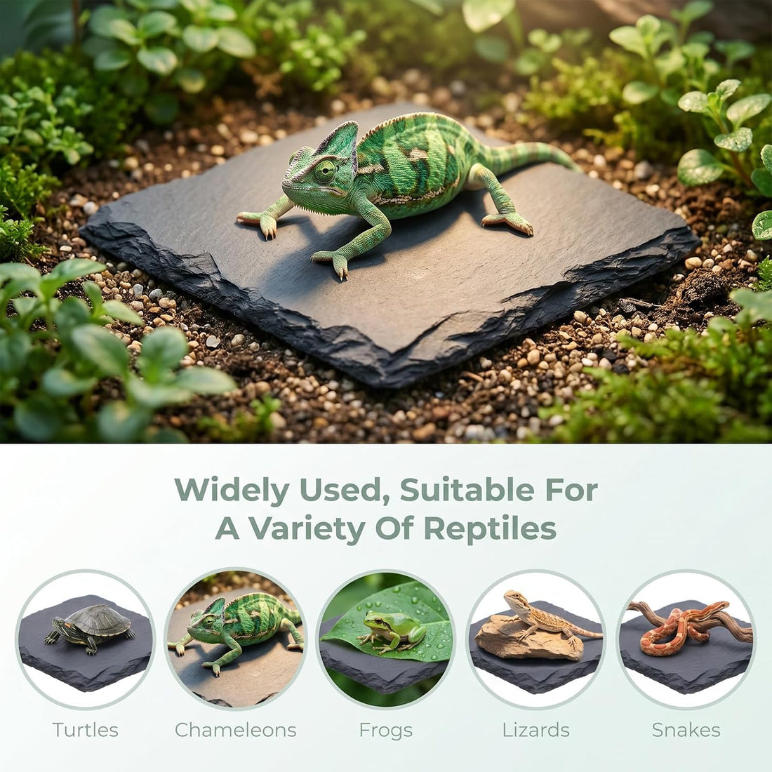 Basking Platform Turtle Reptile Basking Tortoise Slate Rock Plate 6