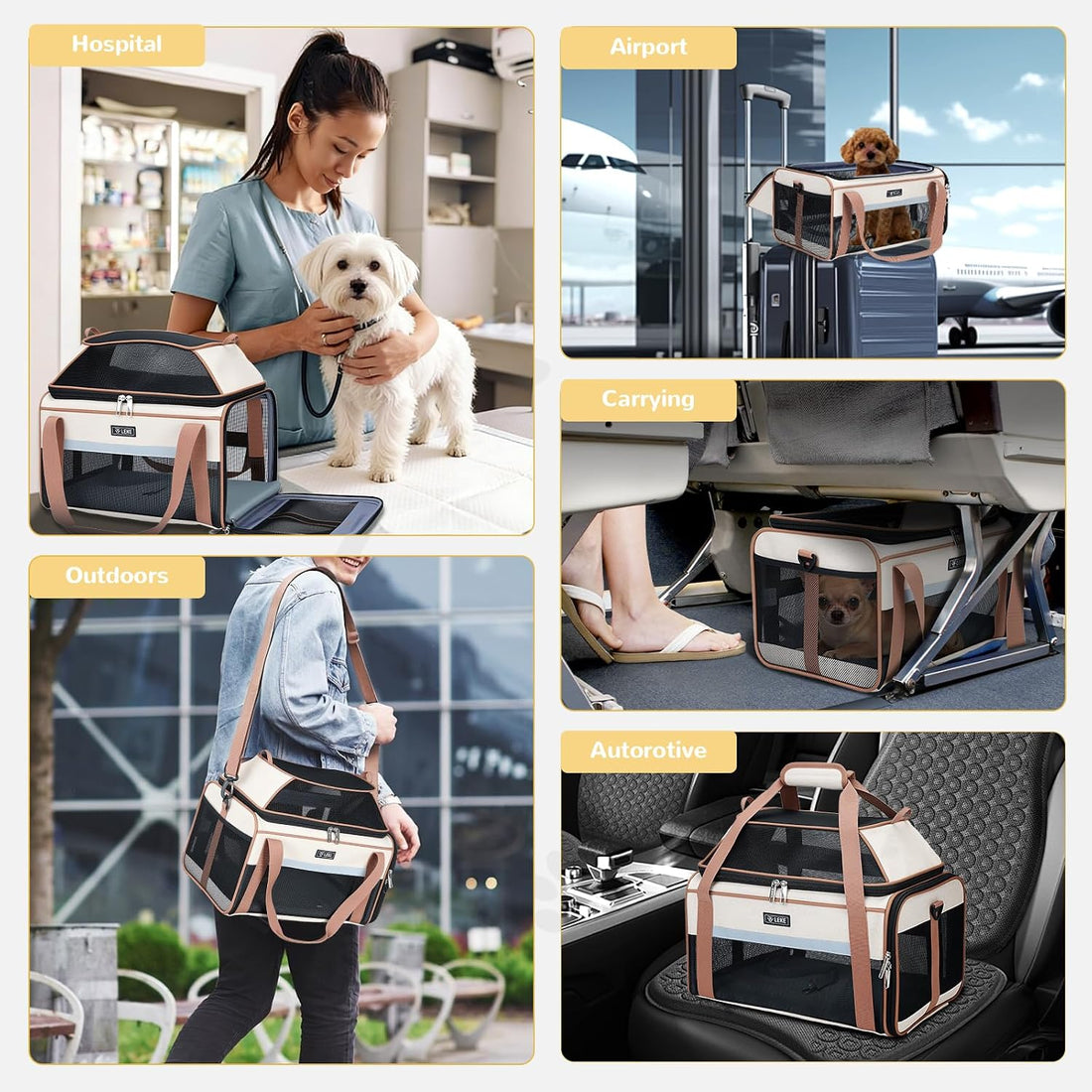 Lekereise Top-Expandable Pet Carrier 18x11x11Inch Delta American