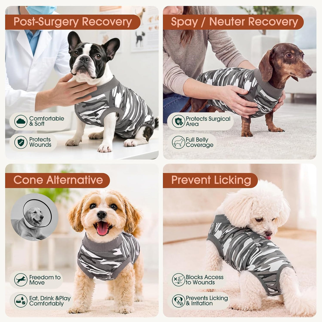 Kuoser Recovery Suit for Dogs & Cats