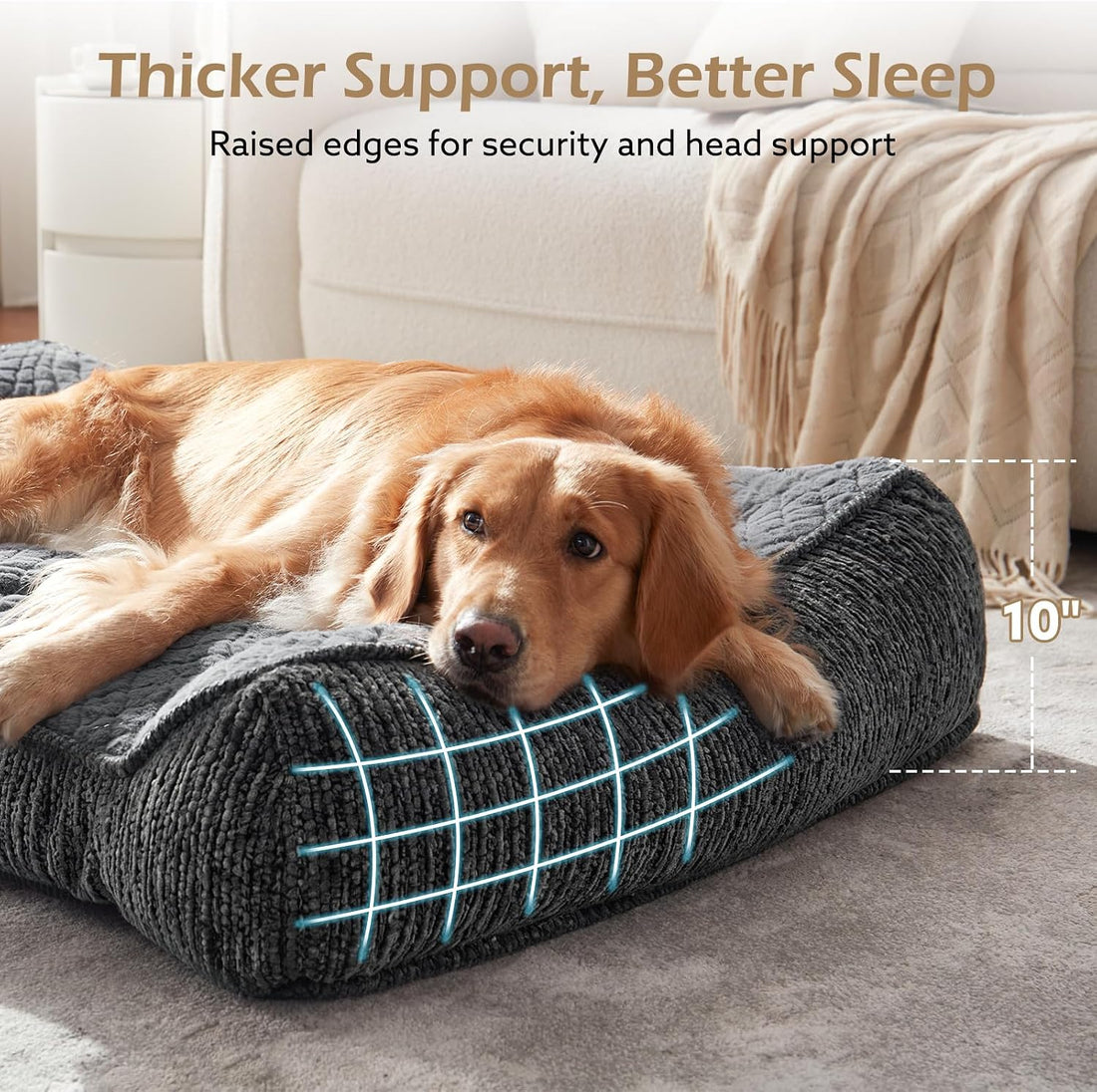 JOEJOY Extra Large Orthopedic Dog Beds Large Sized Dog