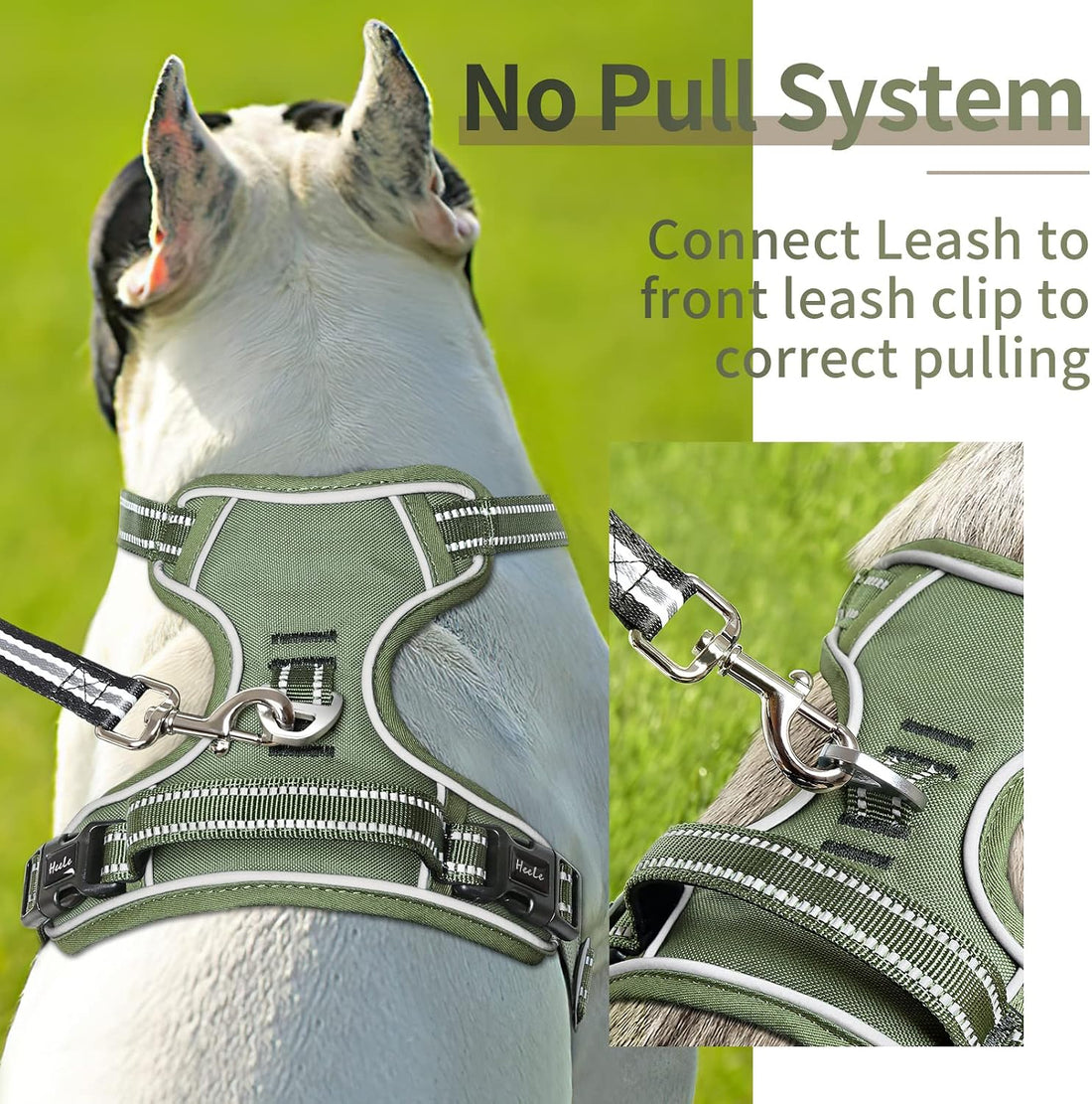 HEELE Dog Harness, Dog Harness for Small Medium Large Dogs No Pull