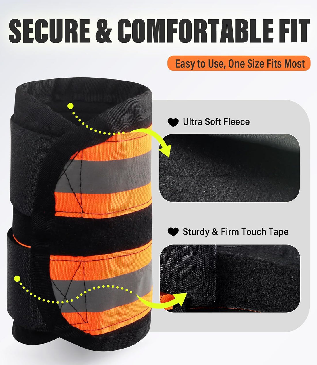 2/Pack Horse High Visibility Leg Gear, Horse Leg Wraps Add Safety