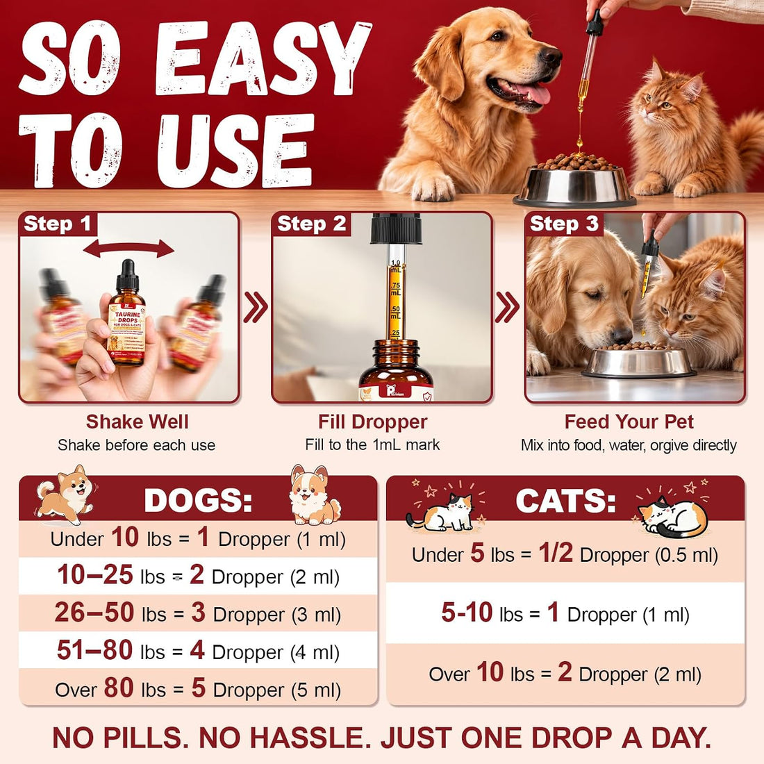 Taurine Drops for Dogs & Cats