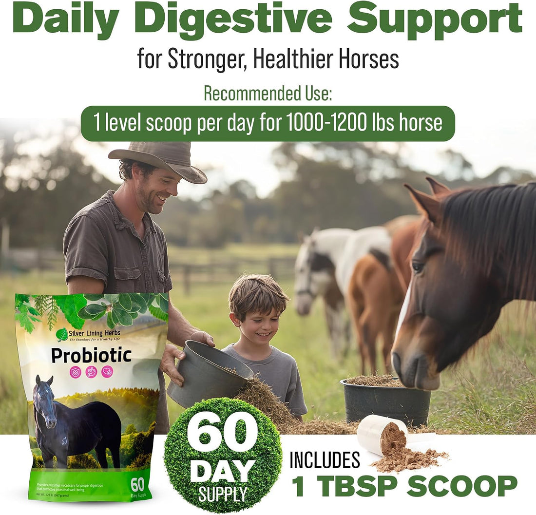 Silver Lining Herbs Horse Probiotics Digestive Supplement - 1.25 lb