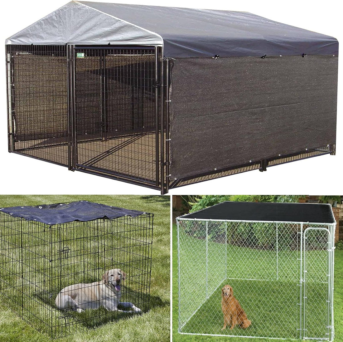 Dog Kennel Shade Cover 90% Sunblock Shading Cloth Net Mesh Tarp 10x10
