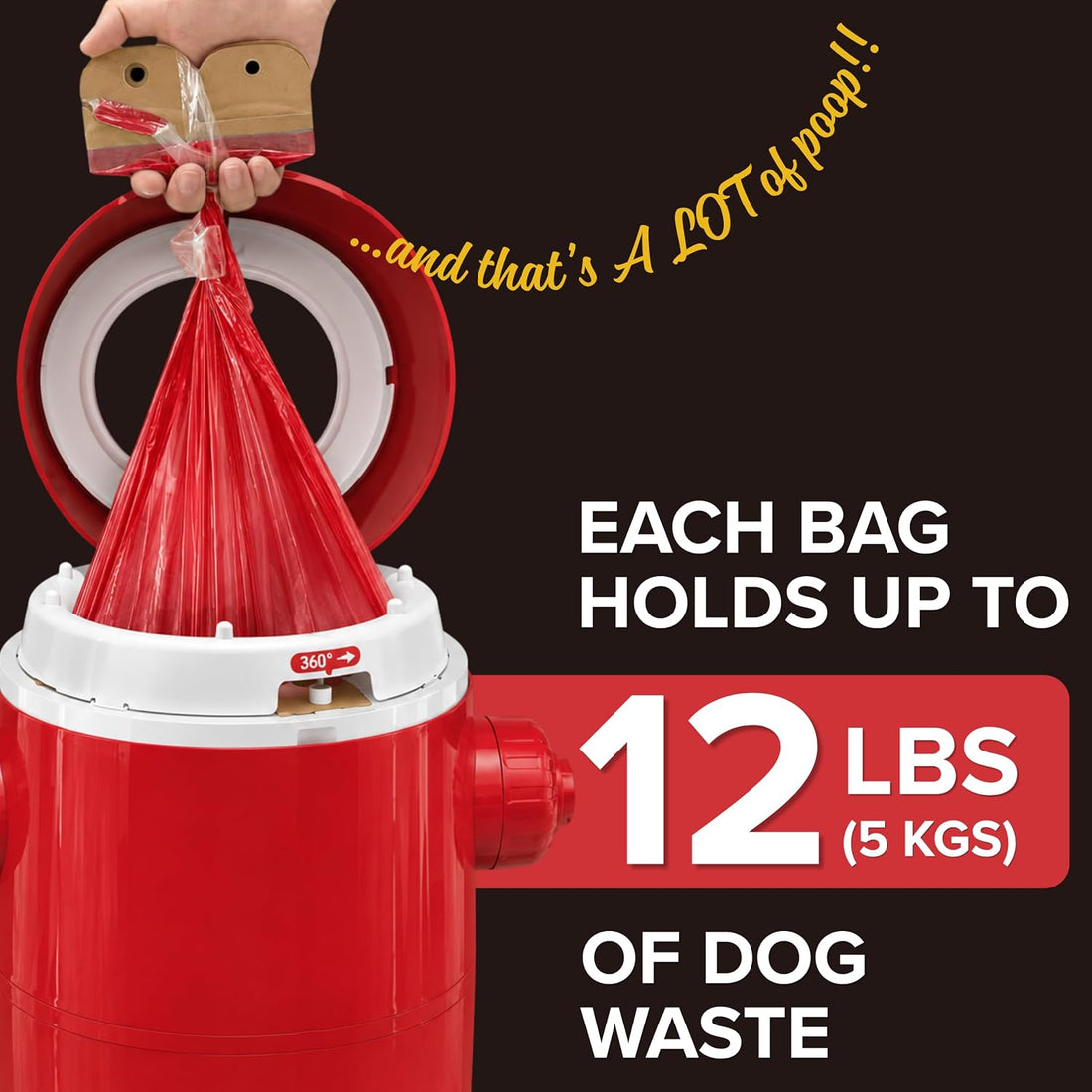 Red Rocket Doggy Twist'R Small Waste Disposal System