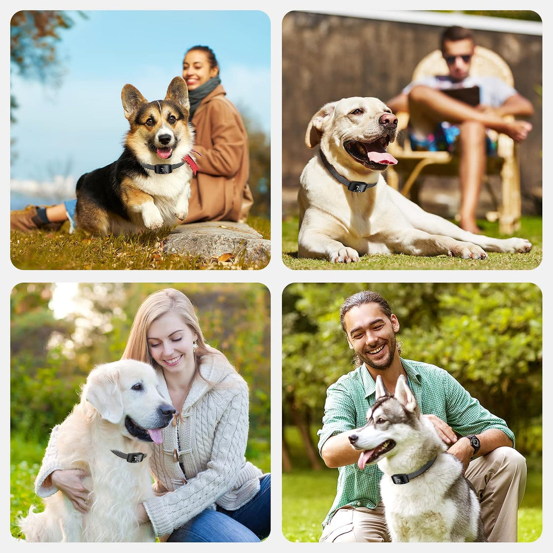 NBJU Bark Collar for Dogs,Rechargeable Anti Barking Training Collar