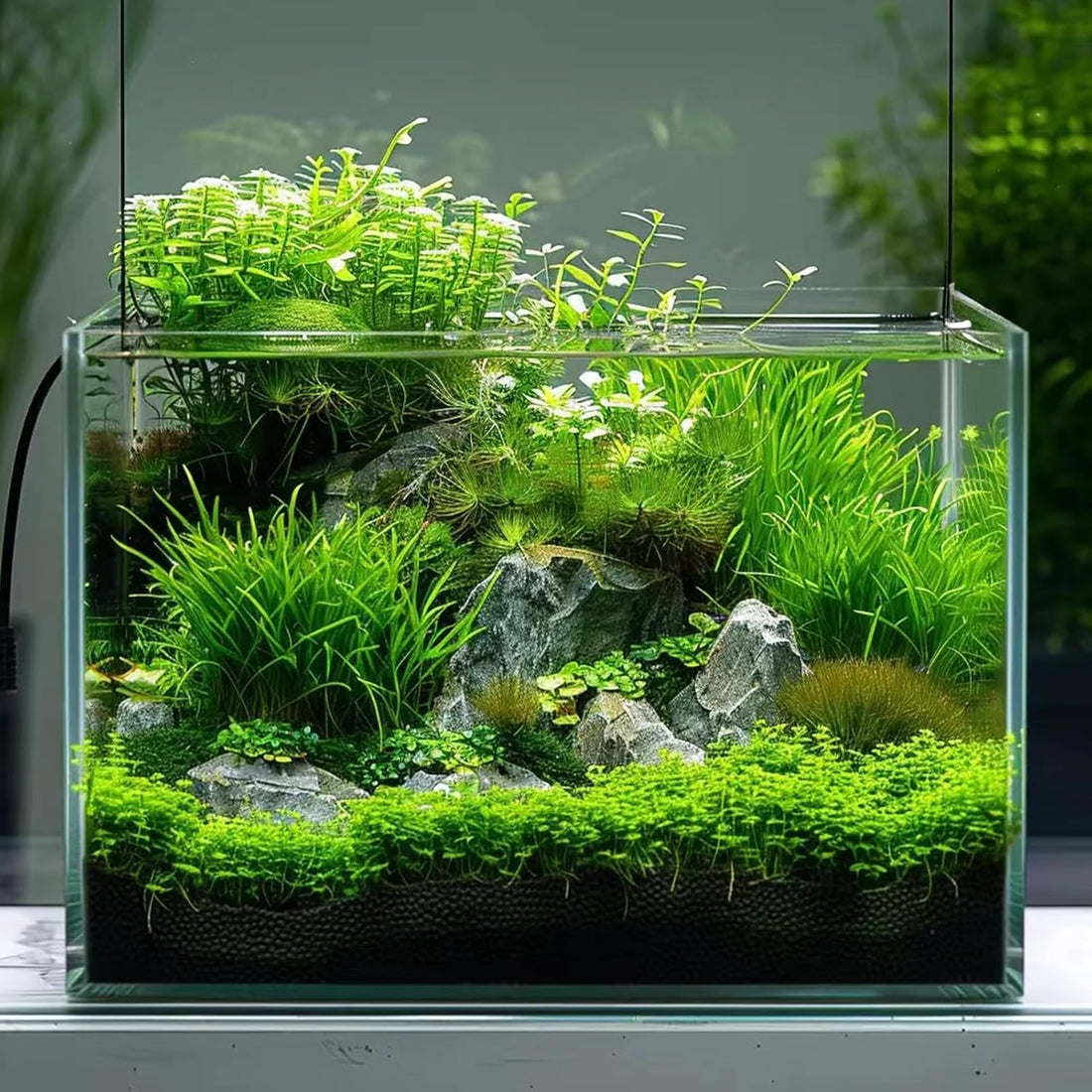 Vimvins 3 Gallon Glass Fish Tank