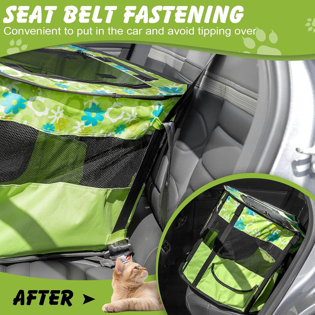 Portable Cat Playpen with Separate Areas