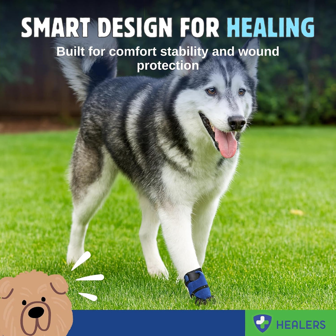 Healers PetCare Medical Dog Boot, Single, No Gauze